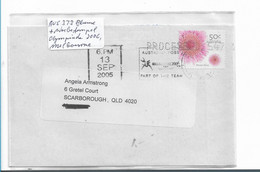 Aus373/ AUSTRALIEN - Blume 2006  + Werbestempel Olympia 2006  Melbourne (flor, Flower, Fleur) - Lettres & Documents