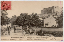 CPA 04 : GREOUX-les-BAINS - Carrefour De L'Avenue Des Thermes -Ed.Guichard - Précurseur DND - 1905 - Gréoux-les-Bains