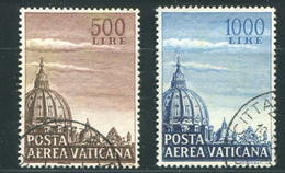 VATICANO 1953 POSTA AEREA CUPOLA I° USATA CENTRATA - Poste Aérienne