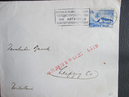 487 - Albertkanaal - Alleen Op Brief Uit Antwerpen (vlagstempel) Naar Leipzig (Duitsland) - Gebraucht