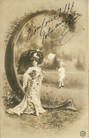 Carte Photo * Alphabet * La Lettre " C " * 1904 * Femme * Enfant Chasse Aux Papillons - Sonstige & Ohne Zuordnung