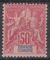 GRANDE COMORE : TYPE GROUPE 50c ROSE N° 11 NEUF * GOMME AVEC CHARNIERE - Ungebraucht