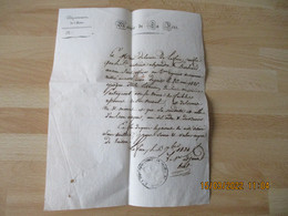 1834 Manuscrit Mairie De La Fere Aisne  Certificat Bonne Conduite - Manuskripte