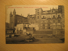 MONASTERIO DE GUADALUPE Caceres Fachada Principal Pabellon Biblioteca Library Postcard Extremadura SPAIN - Cáceres