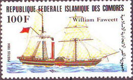 COMORES - SHIPS  Sailing Steamer "William Fawcett" - **MNH - 1984 - Barcos