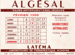 Buvard Produits Pharmaceutique 1956 - Produits Pharmaceutiques