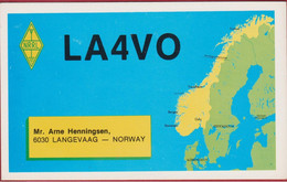 QSL Card Amateur Radio Funkkarte Norway Norge Arne Henningsen QSO Refstad Oslo NRRL LA4VO 1978 - Radio Amatoriale