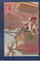 CPA Enfant Gaufré Embossed Circulé Aviation - Autres & Non Classés