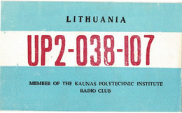 QSL Card Amateur Radio Funkkarte Lithuania Kaunas Polytechnic Institure Radio Club 1977 QYH Vilnius Alfred Moscow USSR - Amateurfunk