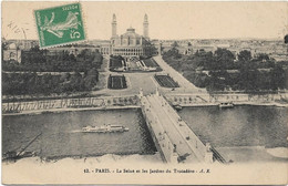 75 Paris 75016  -   La Seine Et  Les Jardins Du   Trocadero - Arrondissement: 16