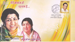 India  2022  Bharat Ratna  Lata Mangeshkar  Singing Nightingale  Indore  Special Cover  # 34433 D & AA  Inde Indien - Cartas & Documentos