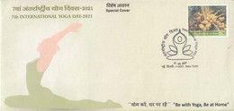 India  2022  7th International Yoga Day  Special Cover  # 34444 D  Inde Indien - Briefe U. Dokumente