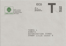 Lettre T , Temps L Domoti Eco 20g - Cards/T Return Covers