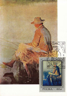 AD 21 Maximum Card - Leon Wyczolkowski Painter - Fisherman - Maximumkaarten