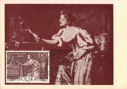 AD 18 Maximum Card - Woman Reading A Letter - Day Stamp - Cartes Maximum