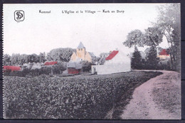 ZELDZAAM IN KLEUR !! KEMMEL .... L'EGLISE ET LE VILLAGE - KERK EN DORP - Heuvelland