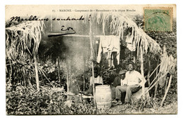 RC 22486 GUYANE 1906 MARONI CAMPEMENT DE MARAUDEURS À LA CRIQUE MOUCHE ORPAILLEURS CHERCHEURS D'OR - Saint Laurent Du Maroni