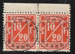 Maroc Poste Locale De Demnat à Marrakech Une Bande  De 2 Timbres. Cote 20€ - Sellos Locales