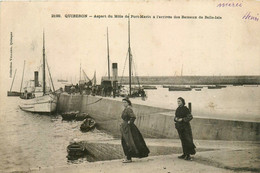 Quiberon * Aspect Du Môle De Port Marin , à L'arrivée Des Bateau De Belle Ile * Bateau Ville Du Palais - Quiberon