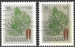 Canada 1979 - Mi 719 - YT 698 ( Eastern White Pine ) Two Shades Of Color - Abarten Und Kuriositäten