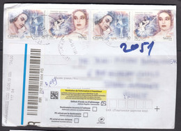 Serbia Modern Cover To France, Returned - Serbia