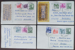 Yugoslavia 4 Travelled Postal Cards - Storia Postale