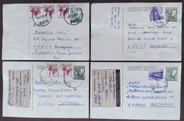 Yugoslavia 4 Travelled Postal Cards - Covers & Documents