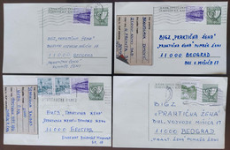 Yugoslavia 4 Travelled Postal Cards - Covers & Documents