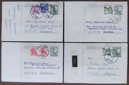 Yugoslavia 4 Travelled Postal Cards - Covers & Documents