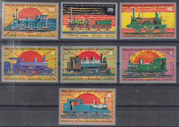 Ecuatorial Guinea 1972 Japanese Trains Used Set - Trenes