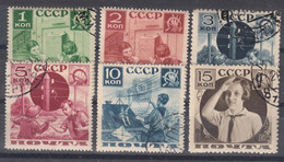 Russia USSR 1936 Mi#543-547 Used - Gebruikt