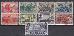 Russia USSR 1940 Mi#736-740 And Mi#741-744 Used - Gebraucht