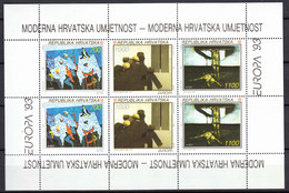 Croatia 1993 Art Paintings Europa Mi#240-242 Mint Never Hinged Kleinbogen - Kroatië
