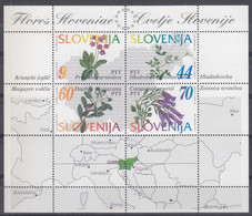 Slovenia 1994 Flowers Mi#Block 1 Mint Never Hinged - Slovenië