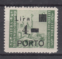 Istria Litorale Yugoslavia Occupation, Porto 1946 Sassone#10 Error - Broken "a" Mint Hinged - Occup. Iugoslava: Istria