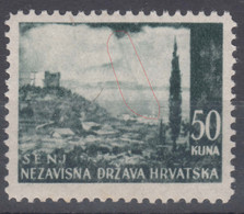 Croatia NDH 1941 Mi#64 Error: Blue Line From The Sky, Mint Never Hinged - Kroatien