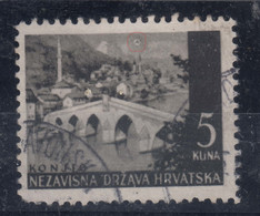 Croatia NDH 1941 Mi#55 Typical Error Stamp Position 8 (Stipic: A In Circle), Used - Croatie