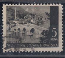 Croatia NDH 1941 Mi#55 Typical Error Stamp Position 8 (Stipic: A In Circle), Used - Kroatië