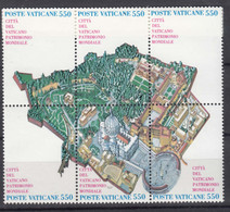 Vatican 1986 Mi#883-888 Mint Never Hinged Block - Unused Stamps