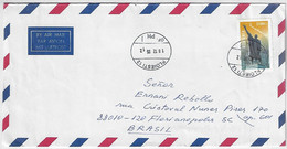 Romania 2005 Airmail Cover From Ploiesti To Brazil Stamp Sculptor Idel Ianchelevici Electronic Sorting Marks - Lettres & Documents