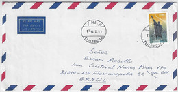 Romania 2005 Airmail Cover From Ploiesti To Brazil Stamp Sculptor Idel Ianchelevici Electronic Sorting Marks - Brieven En Documenten