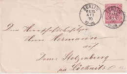 NORDDEUTSCHER BUND  1870    ENTIER POSTAL/GANZSACHE/POSTAL STATIONERY LETTRE DE BERLIN - Ganzsachen