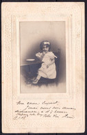 SUPERBE PHOTO MONTEE SUR CPA - JOLIE FILLETTE TRES MIGNONNE - VERY NICE LITTLE GIRL - Ancianas (antes De 1900)