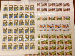 Russia 2001 Sheet Russian Regions Sightseeing Architecture Monuments Places Horse Tourism Animals Nature Stamps MNH - Neufs