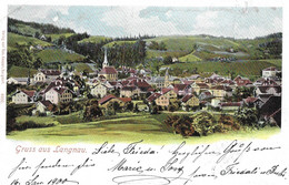 GRUSS AUS LANGNAU → Schöne, Alte Lithokarte Anno 1900 - Langnau Im Emmental