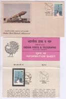 FDC + Stamped Information On SLV 3, Indian Space Research Organization, ISRO, Map, India 1981 - Azië