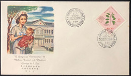 1958 6TH INTERNATIONAL CONGRESS OF TROPICAL MEDICINE AND PALUDISMO FDC X 2 OFFICIAL A D PRIVATE ISSUE - Briefe U. Dokumente