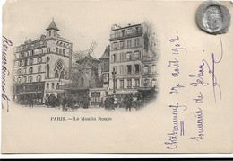 75 Paris 75018  -    Le Moulin Rouge - Place Blanche Cachet En Relief - Arrondissement: 18