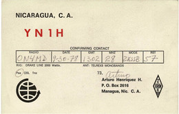 QSL Card Amateur Radio Station Funkkarte NICARAGUA Arturo Henriquez Managua 1978 - Radio Amatoriale