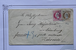 C HANNOVER ALLEMAGNE BELLE LETTRE 1853 PETIT BUREAU LUNEBURG  POUR ZURICH SUISSE + + CACHET BLEU + + AFFRANCH. PLAISANT - Hanover